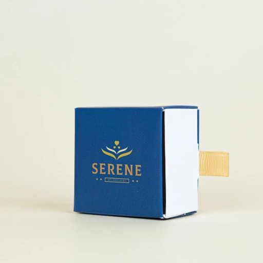 Caja Slider personalizada azul, diseño Serene